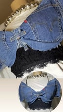 Image 3 of Tasty Raw Edge Denim “Booty Busted” Tee Topper Cami