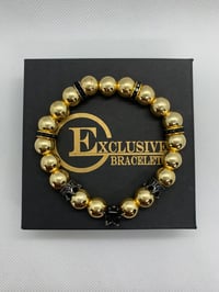 Image 2 of Gold and Hematite Crown with Accents