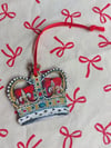 The Coronation Crown-  Wooden Hanging Decoration 
