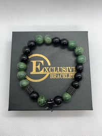 Image 2 of Green Quartzite Black Onyx Crown w/Accents 