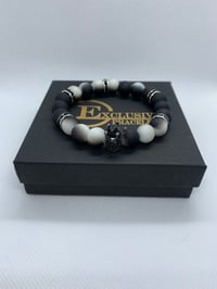 Image 1 of Black and White Matte Crown w/Accents