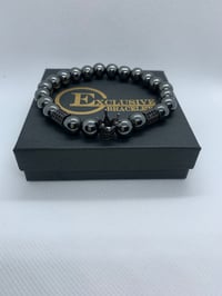 Image 1 of Dark Grey Gun Metal Hematite w/Crown