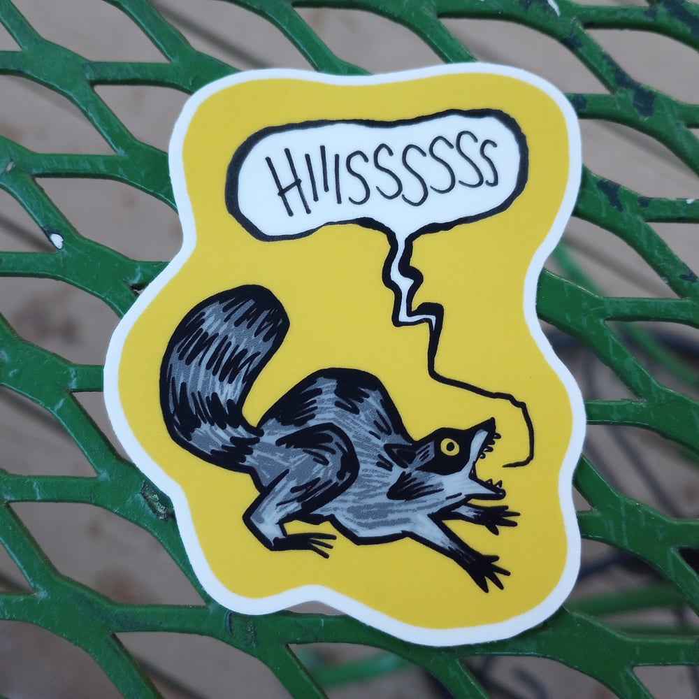 Image of Raccoon Hiss sticker