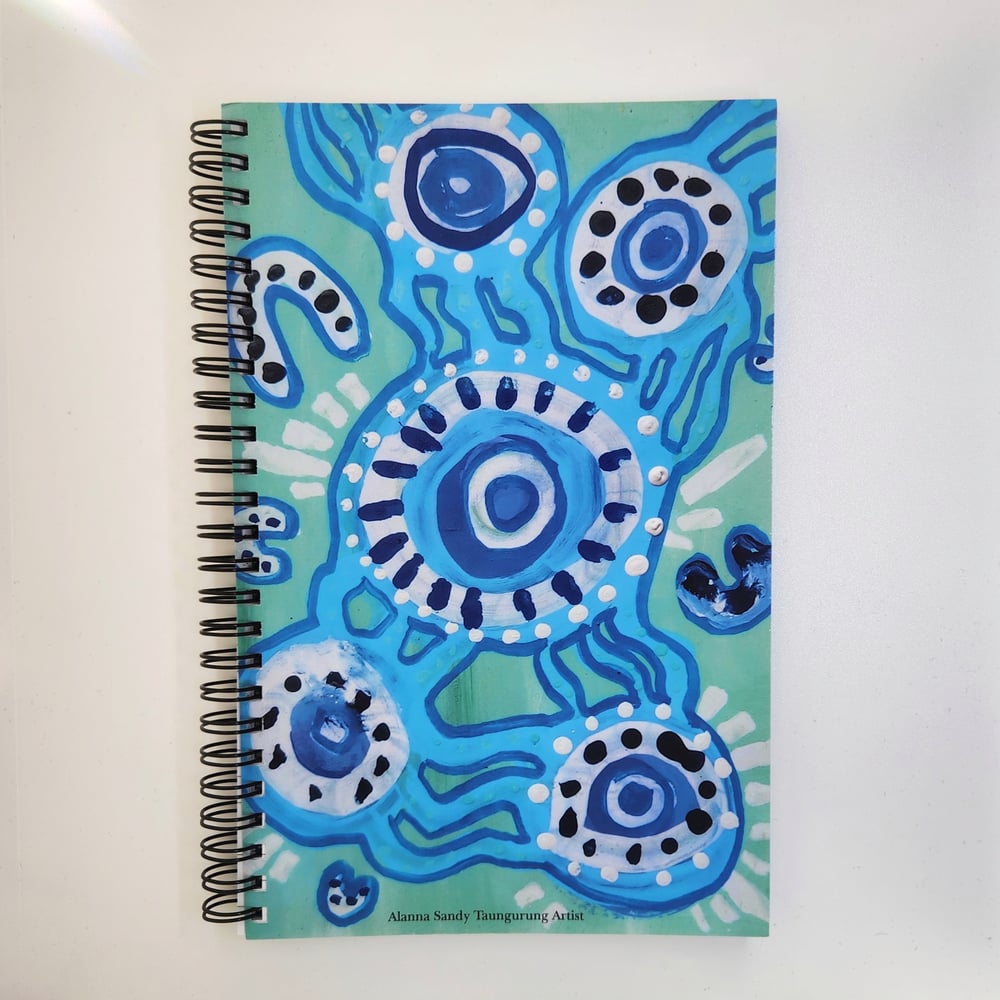 Image of Notebook - People by river