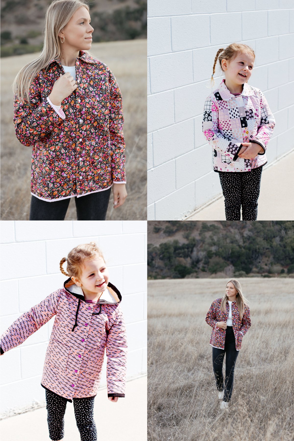 Image of QUILT COAT MOMMY & ME Bundle - 2 PDF Patterns