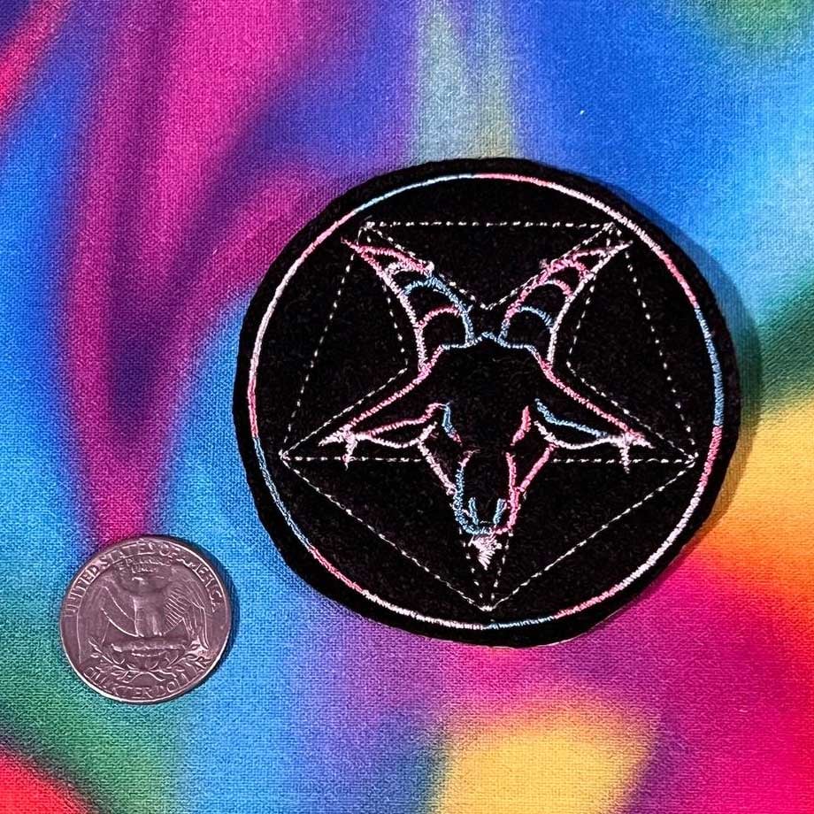 Image of Embroidered Patch: Pentagoat (TRANS)