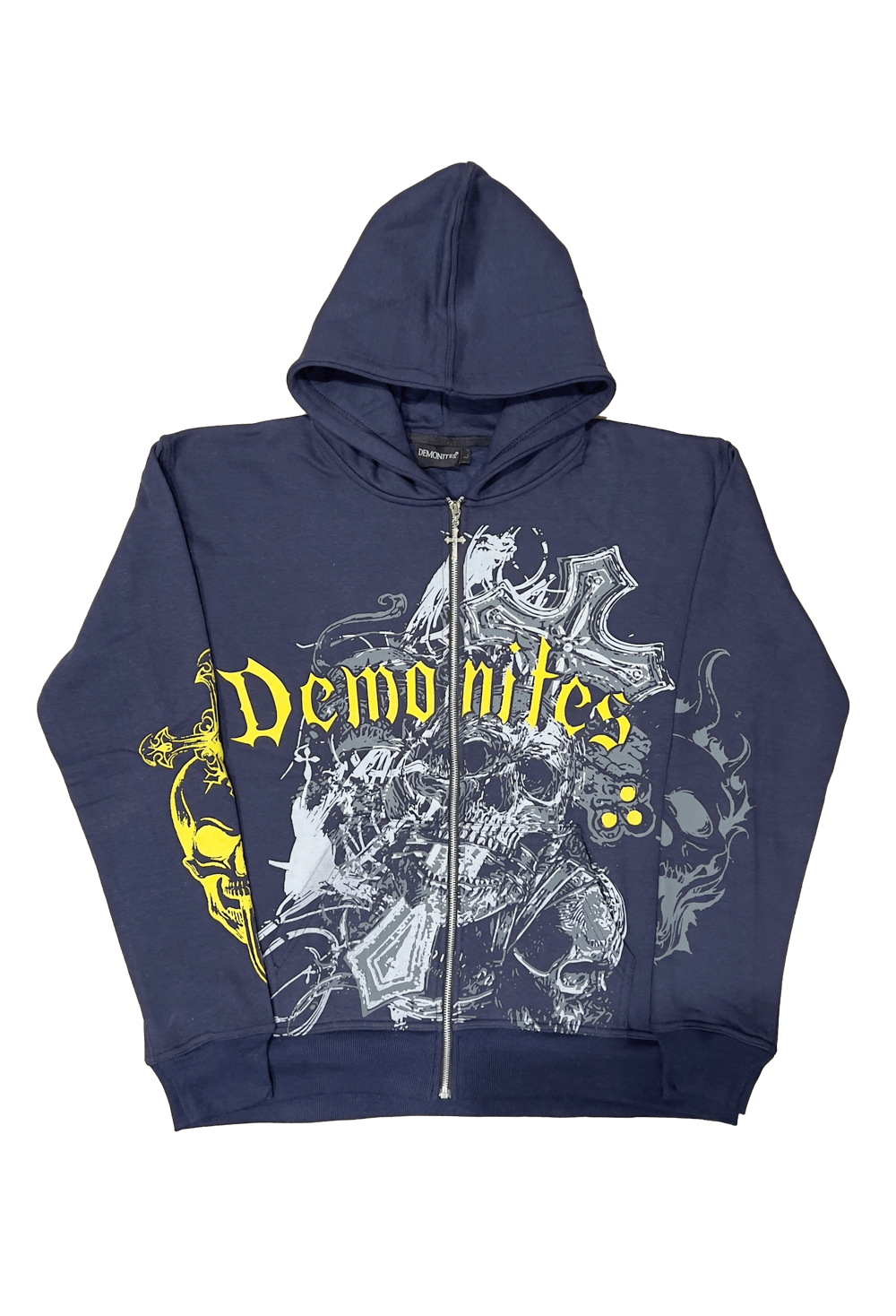 Image of PAIN IS PLEASURE NAVY ZIP UP
