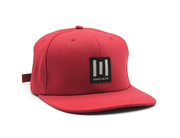 Image of Bars Canvas Hat ( Red )