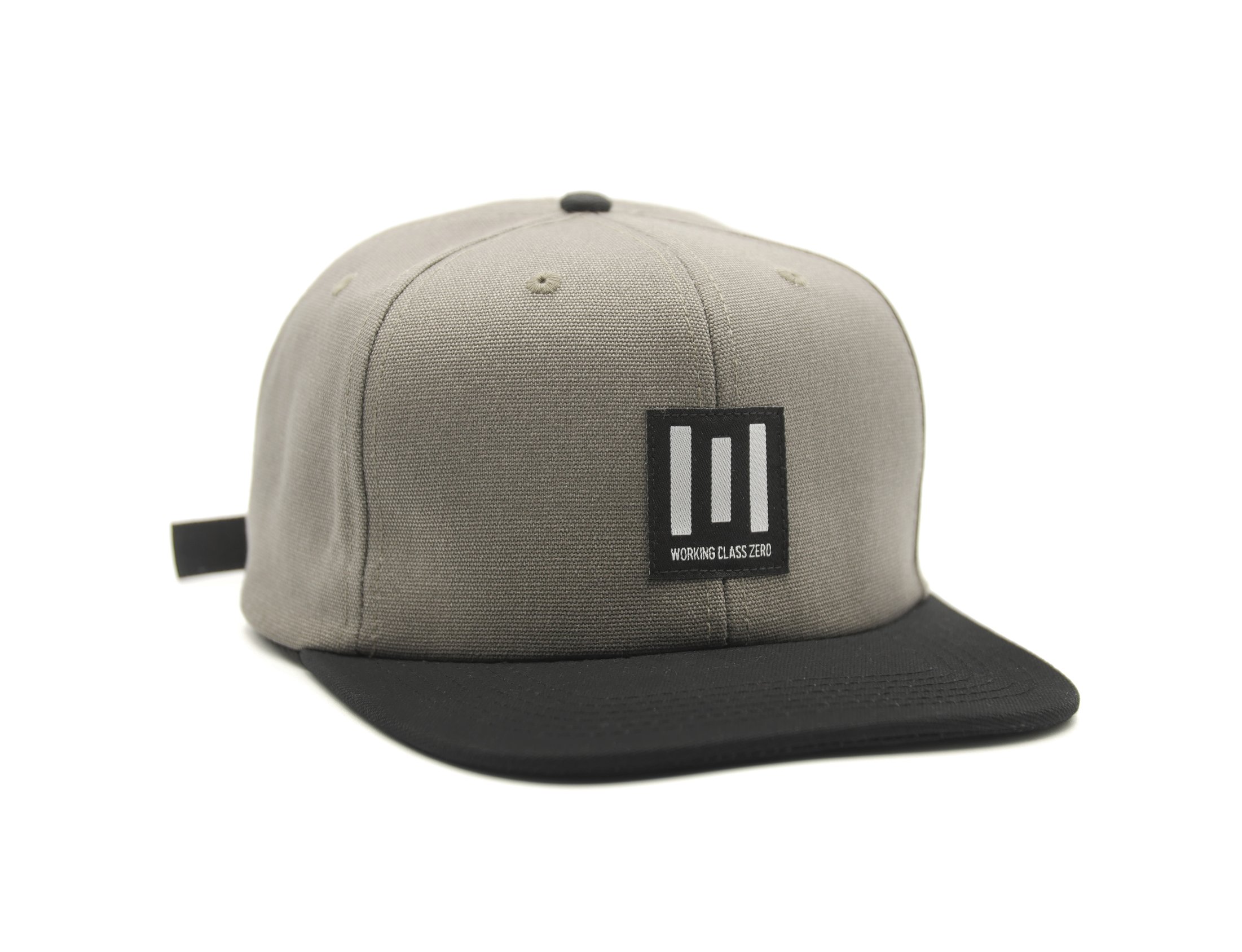 Image of Bars Canvas Hat ( Greenish Lt. Grey/Black )