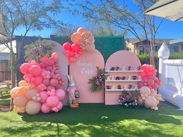 Image of Main Stage Backdrop with Balloon Decor