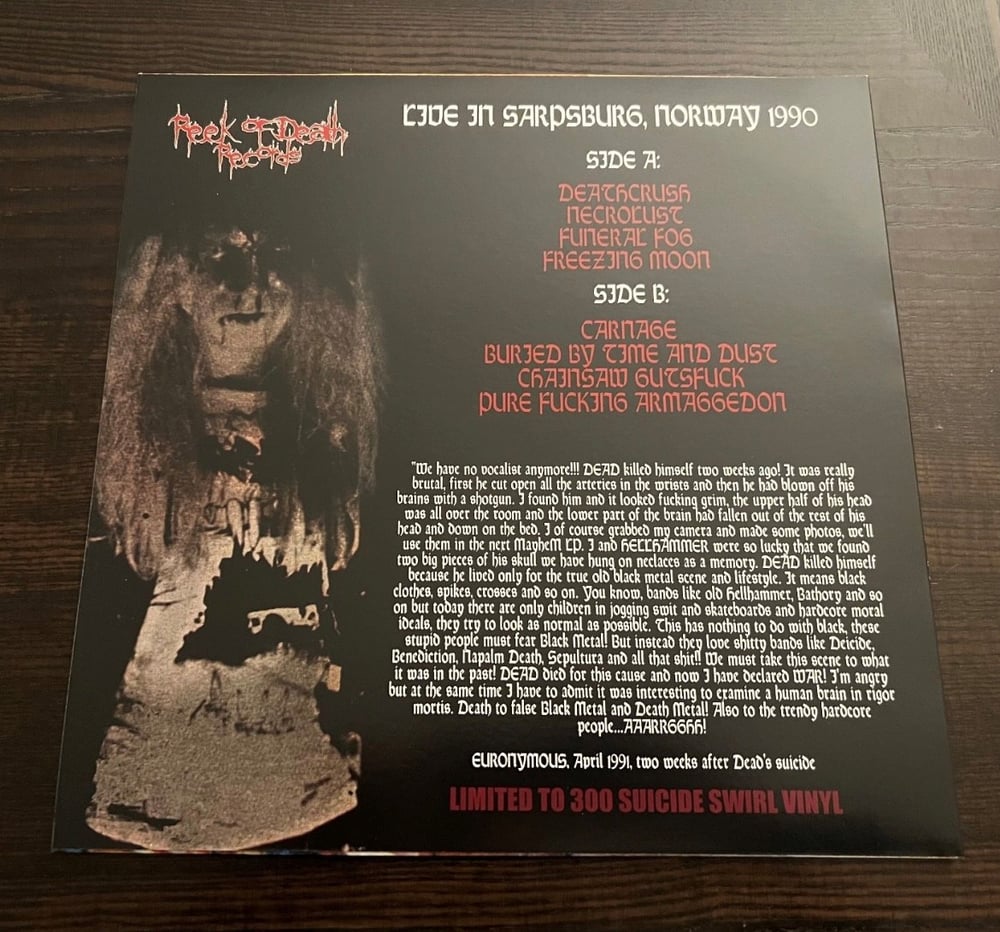 Mayhem - Dawn of the Black Hearts Limited 300 Copies (Suicide Swirl Vinyl)