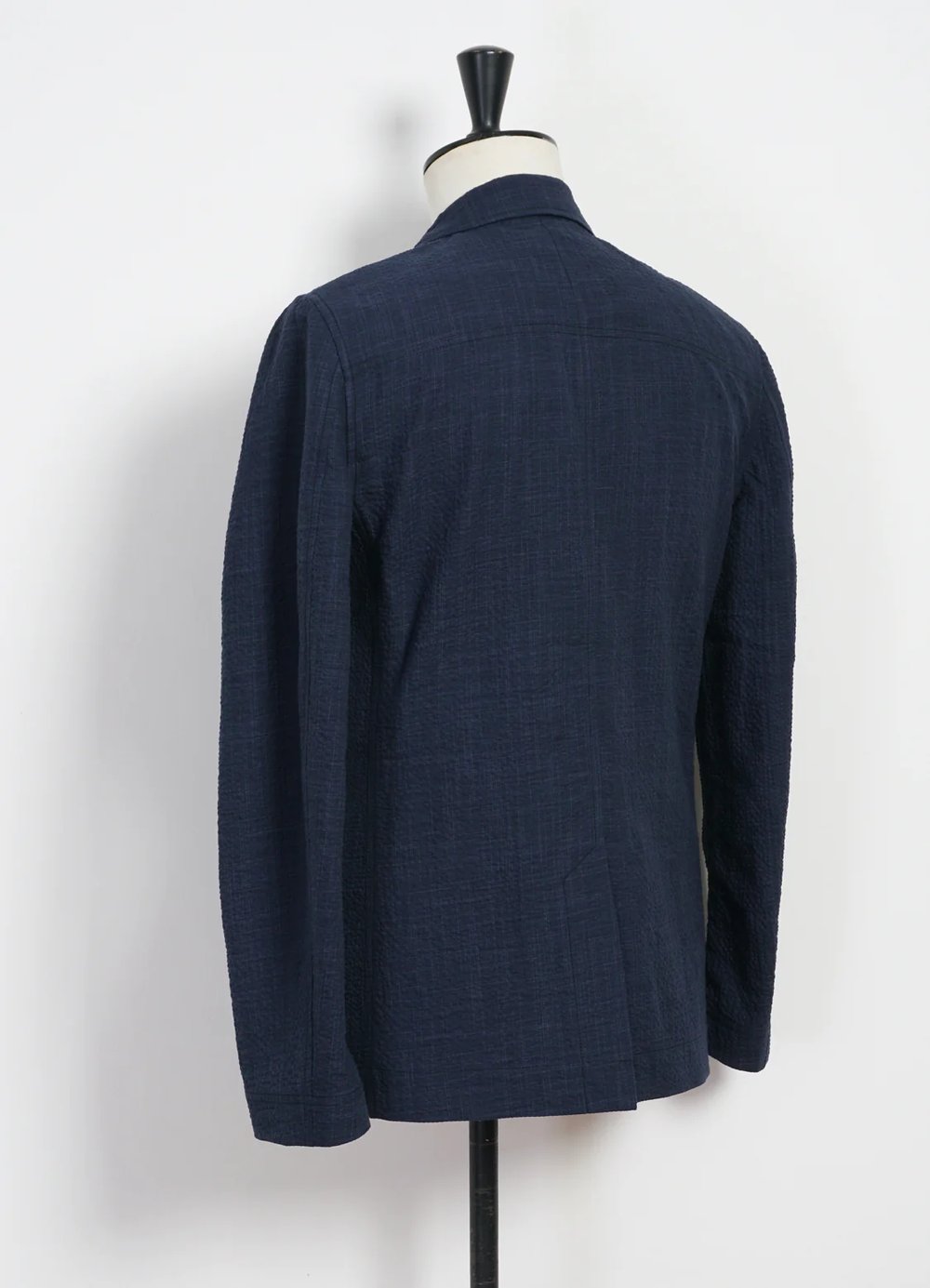 Hansen Garments CHARLIE | Easy Three Button Blazer | crinkle blue