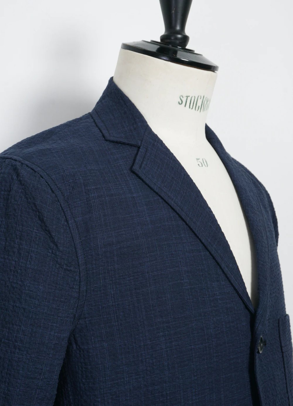 Hansen Garments CHARLIE | Easy Three Button Blazer | crinkle blue