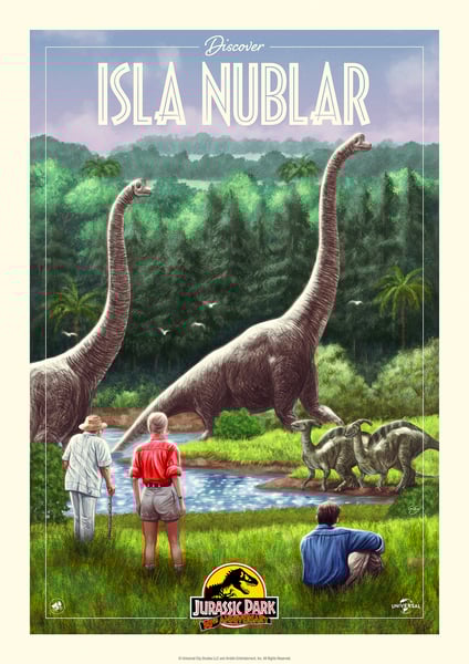 Image of Jurassic Park 30th Anniversary A3 (officially licensed print – artist proof copies)