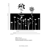 Image 2 of Milchglasfolie Motiv Blumen, Sichtschutz Folie floral