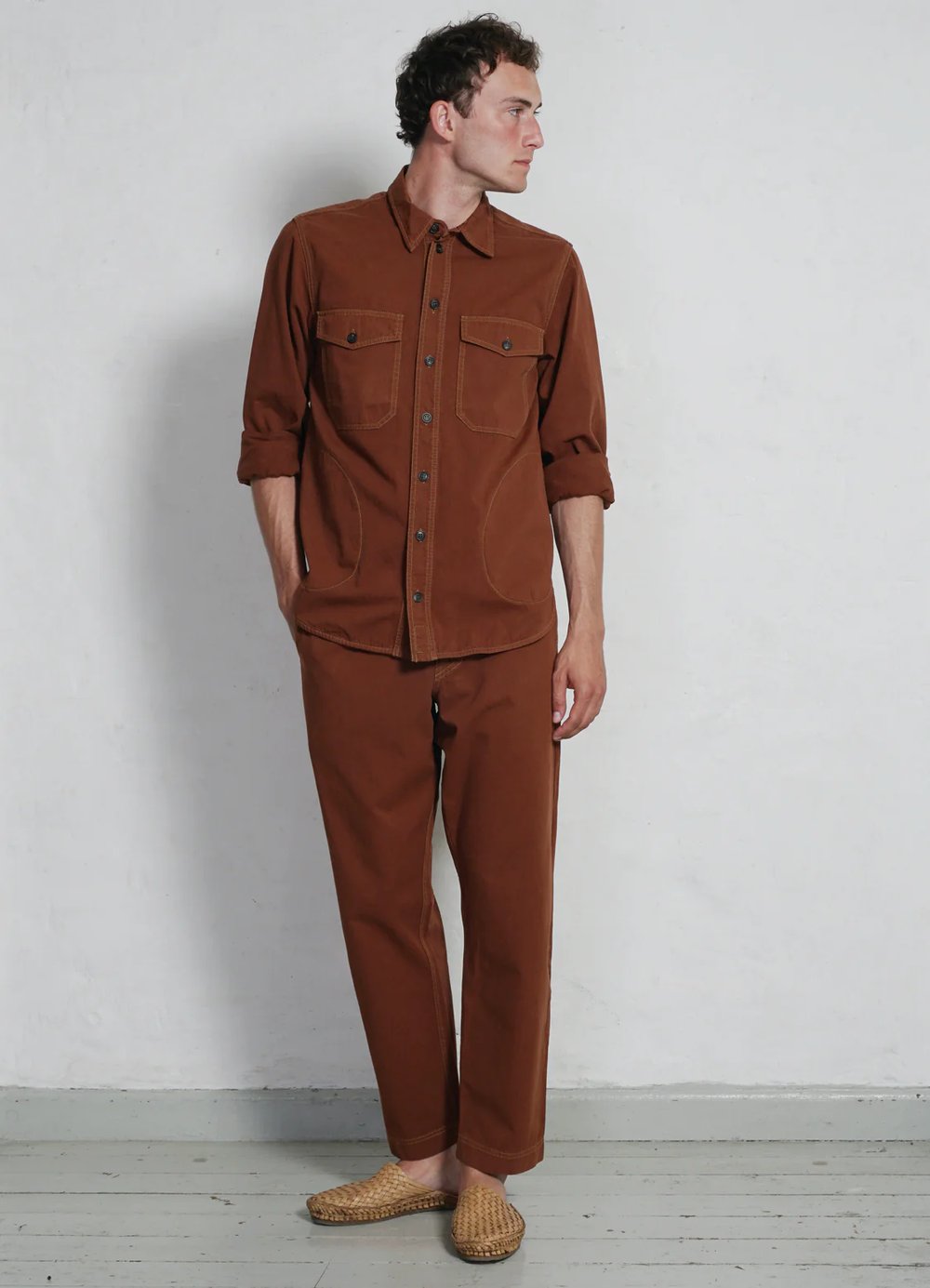 Hansen Garments RUBEN | Casual Over Shirt | brick