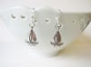 Silver Sailboat Charm Earrings, Pierced or Clip On 