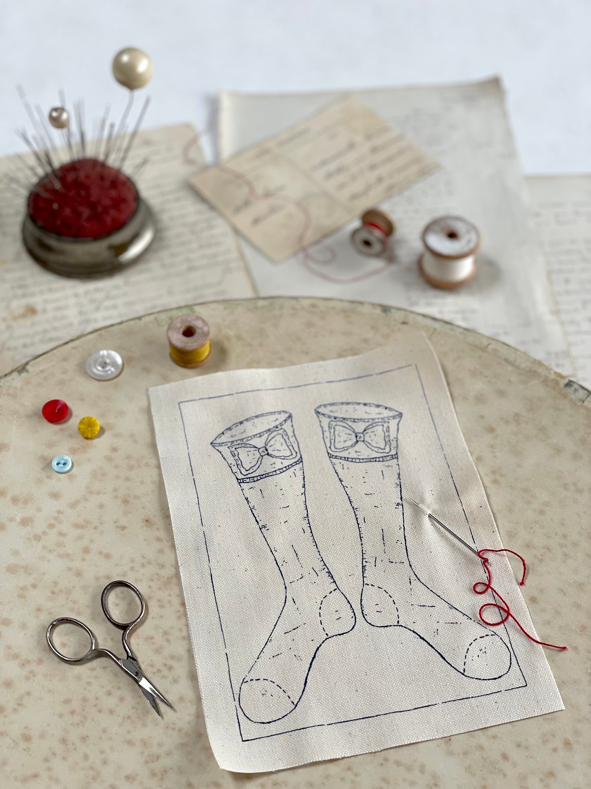 Image of Stockings Embroidery Template