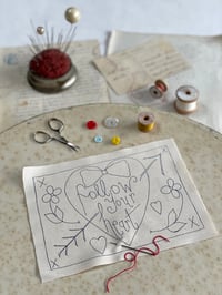 Image 3 of Follow Your Heart  Embroidery Template
