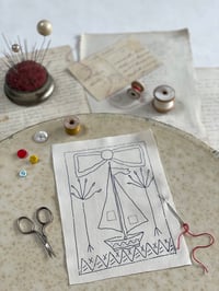 Image 3 of Sail Boat Embroidery Template