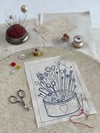 Pin Cushion Embroidey Template