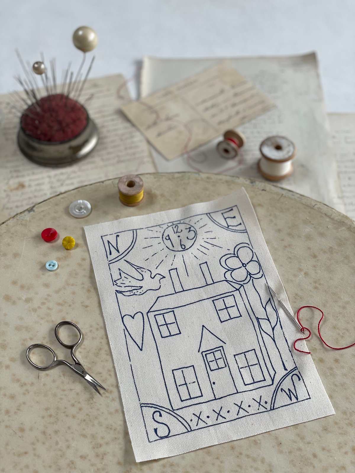Image of My Home Embroidery Template