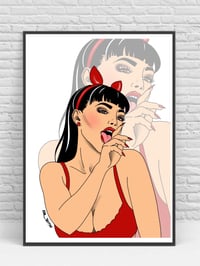 Image 1 of “Bunny babe” tattoo art print