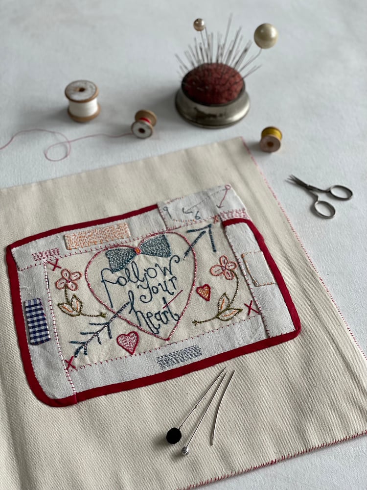 Image of Follow Your Heart  Embroidery Template