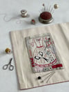 Dress, Thread, Needle & Scissors Embroidery Template