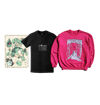 BUNDLE - "ANCHE LE AQUILE CADONO NEL VUOTO" - (felpa rosa, t-shirt, poster)