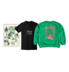 BUNDLE - "ANCHE LE AQUILE CADONO NEL VUOTO" - (felpa verde, t-shirt, poster)