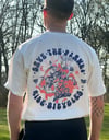 "Ride Bicycles" T-shirt oversized cyclist, easy coral