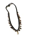 1960s Tibetan shaman tooth and glass bead prayer necklace