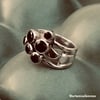 Cassiopeia 6 Faceted Garnet Ring