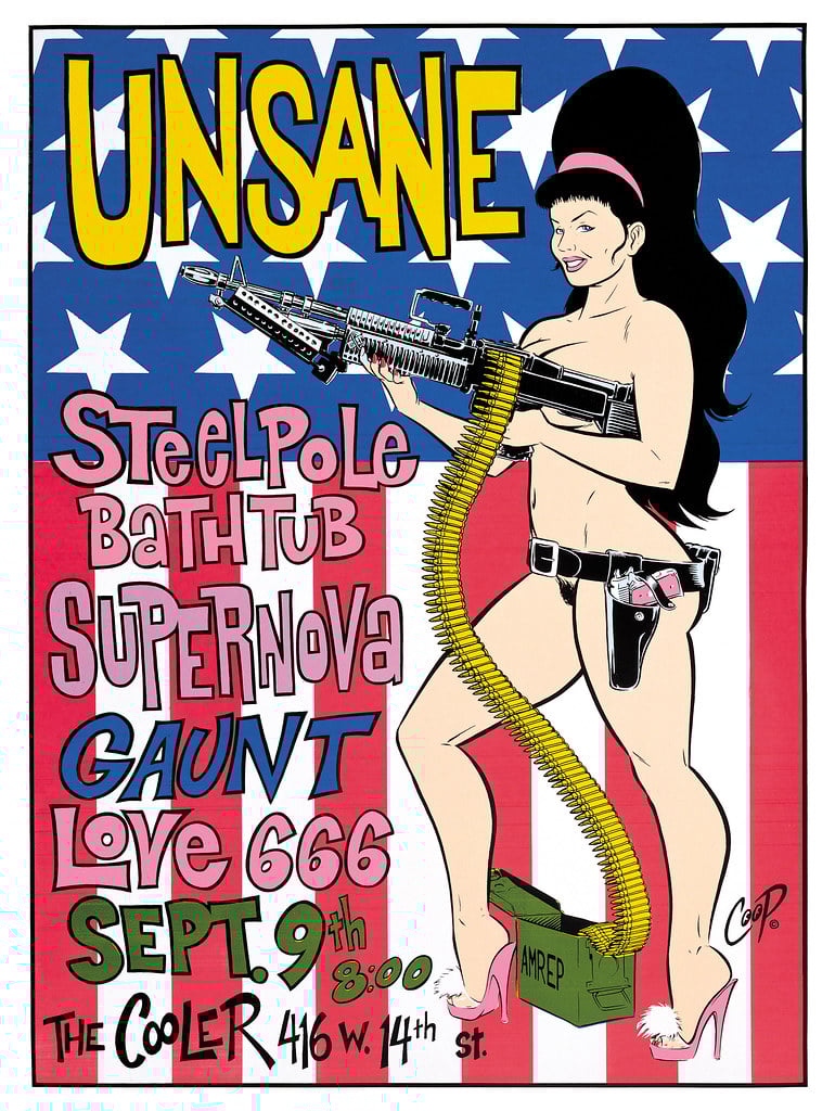Image of UNSANE/STEEL POLE BATH TUB Vintage silkscreen print