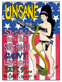 UNSANE/STEEL POLE BATH TUB Vintage silkscreen print