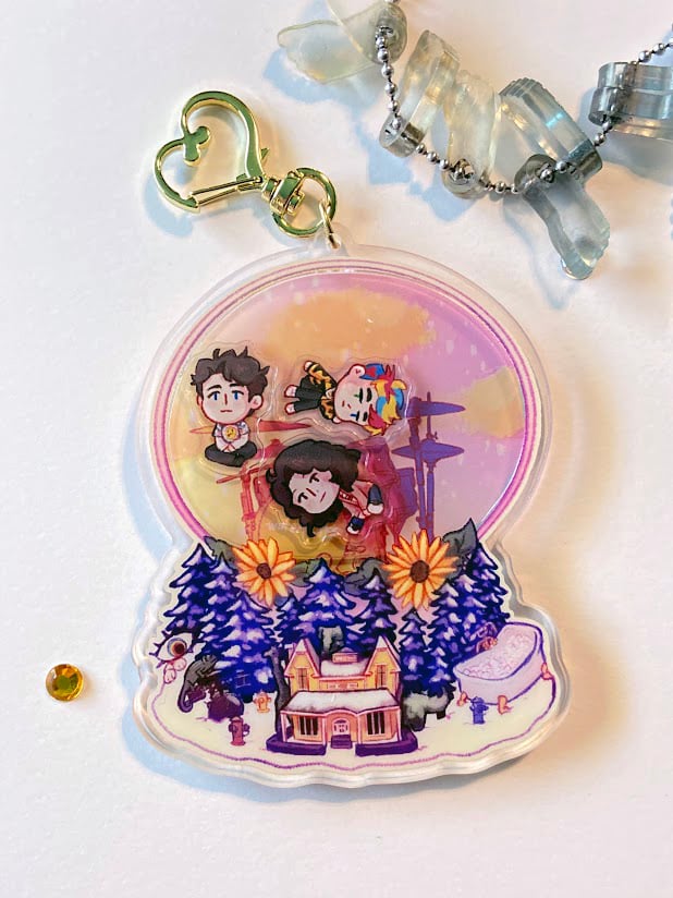 SEASONAL Shaker Badge Reel: Snow Globe – Skye and Oliver