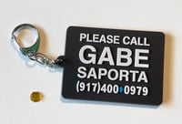 Image 1 of PLEASE CALL GABE SAPORTA 2.5in PVC Rubber Keychain