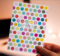Image 1 of Dotty Dots Happy Birthday Cards