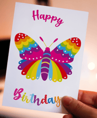 Image 1 of Butterfly Alebrije Birthday Card