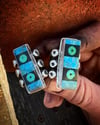 WL&A Handmade Old Style Heavy Ingot Night & Water Mosaic Inlay Rings