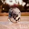 Vernal Moonrise Moonstone & Black Tourmaline Ring