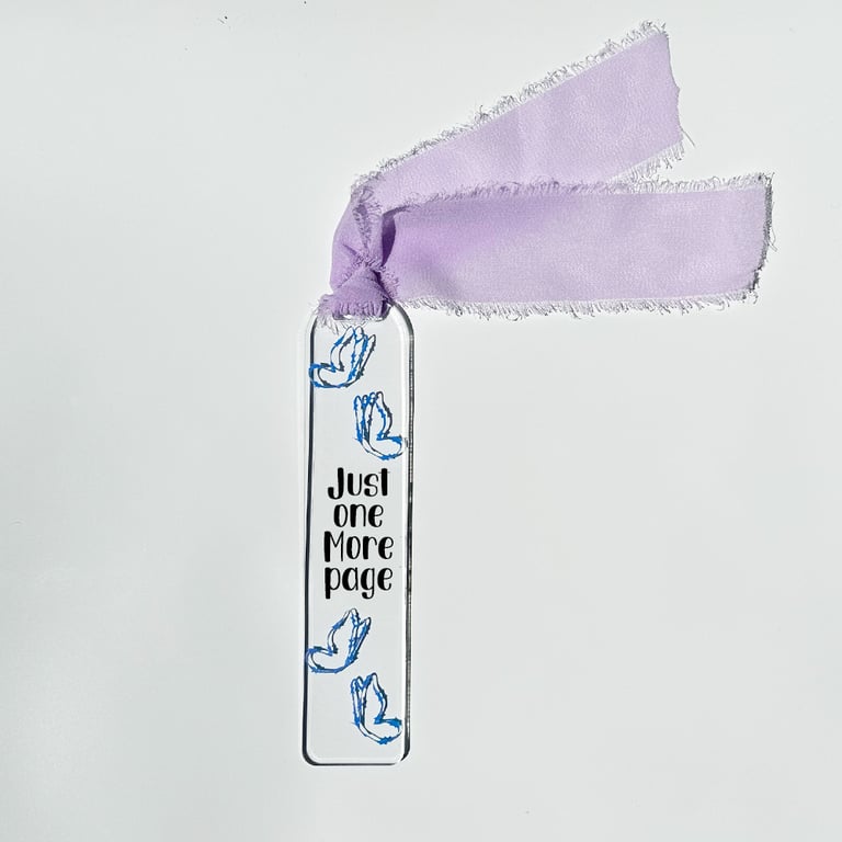 Lunar Book Club - Just One More Page Bookmark