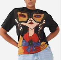 Black Fashion Sequins Tee