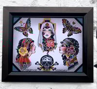 Image 1 of Munday / Crofoot Split Sheet Tattoo Flash 11”x14” (Split1-2022)
