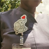 Image 1 of Metallic Elephant Retractable Badge Holder- Reg Price $8