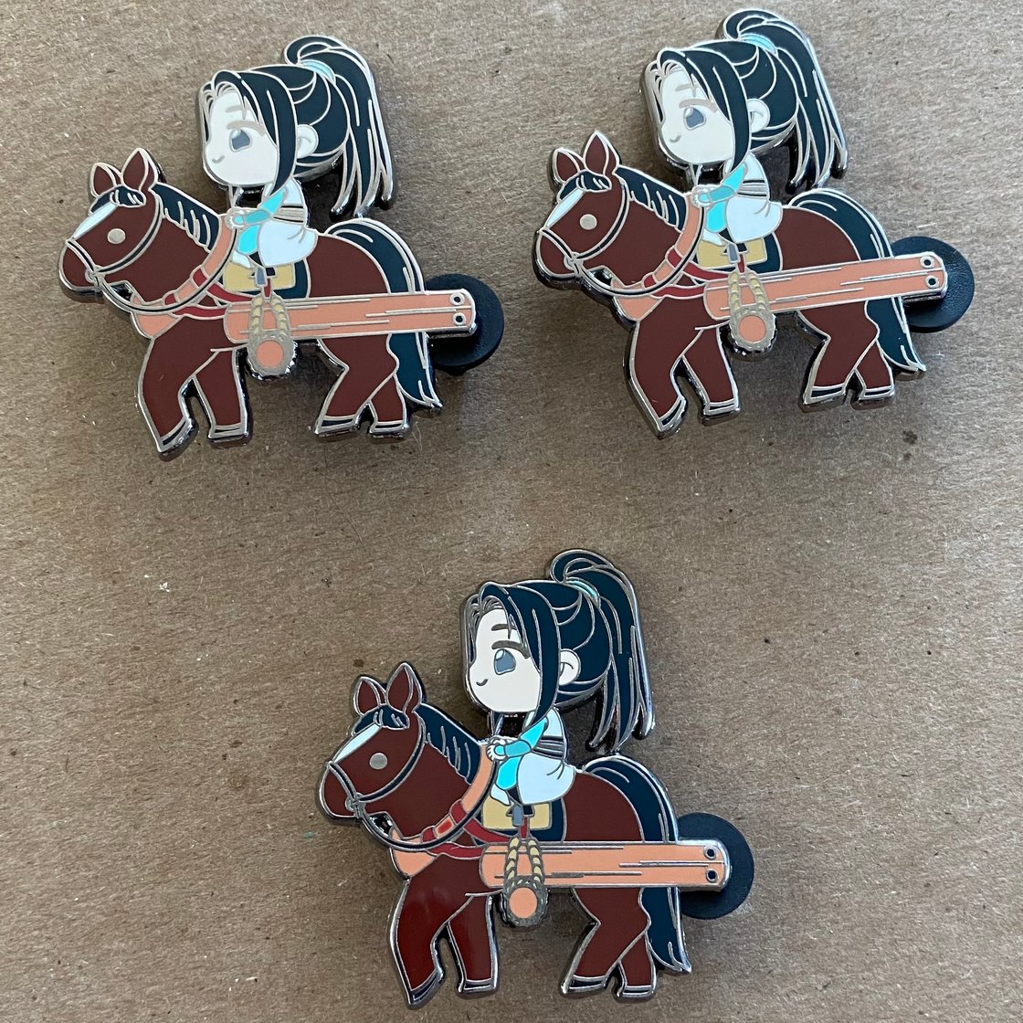 Image of SVSSS Horse Carriage Enamel Pin [IN HANDS]