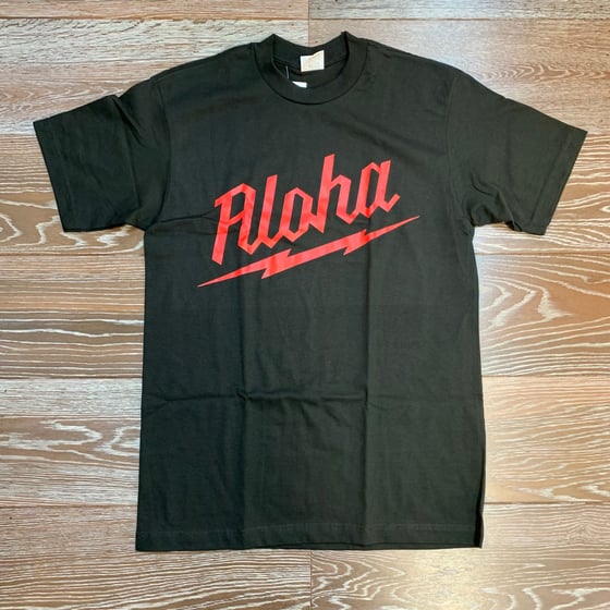 Image of Aloha Waukee Black Red Men's T-shirt 