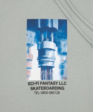 Image of SCI-FI FANTASY_MACHINE HOODIE :::SAGE:::