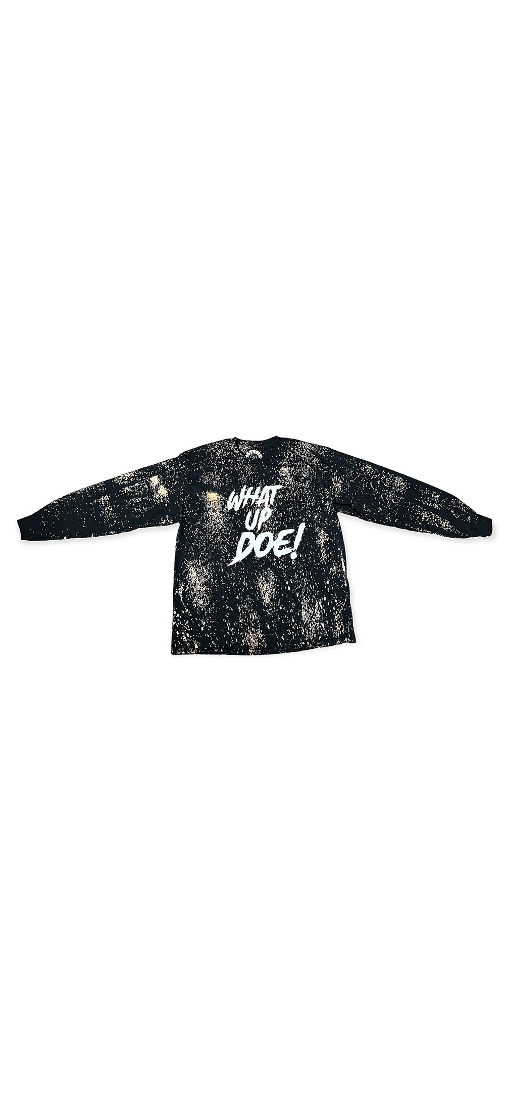 Image of Bleach Splattered | What up doe! long sleeve